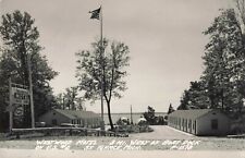 Westwood Motel St. Ignace Michigan MI Roadside c1940 Real Photo RPPC picture