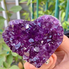 312g Natural heart-shaped amethyst gemstone quartz cluster crystal sample picture