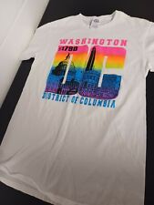 Washington DC Shirt Adult Small Souvenir  White & Pink Columbus District Vintage picture