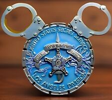 🔥U.S. Secret Service Disneyland Anaheim Field Office Blue Mickey Challenge Coin picture