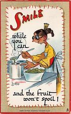 Dwig Comic Postcard Smile White You Can Fruit Won't Spoil Tuck Artist Signed picture