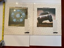 Six vintage Porsche Service &Parts posters framed in plexiglass 11 1/2 X 9 3/4 picture