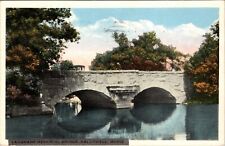 Hallowell ME-Maine, Vaughans Memorial Bridge, c1937 Vintage Souvenir Postcard picture