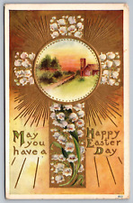 May You Have a Happy Easter Day-Antique Embossed Postcard-Early 1900s picture