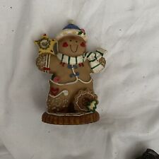 Gingerbread Man 5” Resin Figurine Christmas Decor Peppermint picture