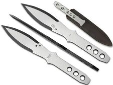 SPYDERCO SpyderThrowers Large Set of 3 Throwing Knives W/ Leather Sheath TK01LG picture