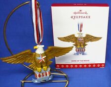 Hallmark Ornament Home of the Brave 2017 Eagle Stars Stripes Military Patriotic picture