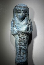 Ancient Egyptian turquoise-blue Faience Ushabti for the Osiris Tanet-Isis #2 picture