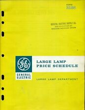 Vtg 1965 GE LARGE LAMP Price Schedule FORM 2195 picture