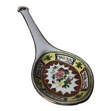 Vintage Serving Chinese Porcelain Soup Rice Ladle Famille rose butterfly picture