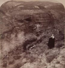 1896 PALESTINE GORGE OF BROOK CHERITH ELIJAH CONVENT I KINGS STEREOVIEW 33-72 picture