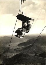 Chairlift of Monte Lema And View of Lake Lugano, Switzerland Postcard picture