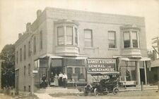 Real Photo Postcard Ernst & Steiner General Store, Carlock, Illinois 1909 picture