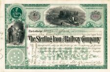 E. H. Harriman transferred Sterling Iron and Railway Co. - Stock Certificate - A picture