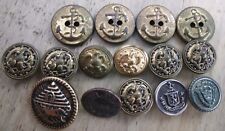 Vintage US Military Navy Uniform Buttons Various Sizes,Colors & Types Lot Of 15  picture