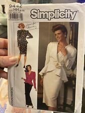 Vintage 1989 Simplicity Sewing Pattern 9442 Size 6-12 Cut & Complete  picture