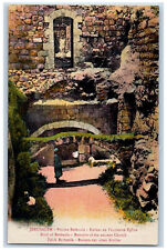 Jerusalem Postcard Pool of Bethesda Remains of Ancient Church c1910 Antique picture