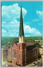 Chambersburg PA Pennsylvania Postcard Central Presbyterian Church Vintage Cars picture