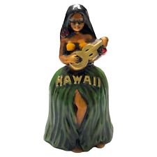 Vintage Hawaii Hula Girl Ukulele Ceramic Bell W/ Original Sticker RB Japan EUC picture