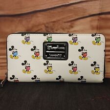 Disney x Loungefly Women's White/Multi-color Mickey Mouse Print Long Bi-Fold Wal picture