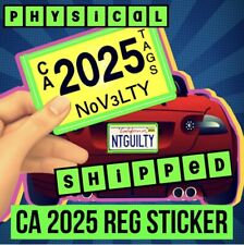 CA 2025 Dmv Yellow Sticker Registration Tag California Car License Plate picture