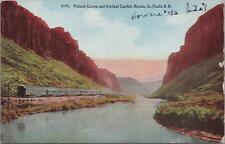 Postcard Palisade Canyon + Overland Limited Nevada So Pacific Railroad 1912 picture