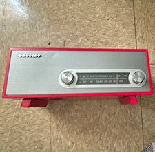 Crosley Red Portable AM/FM Transistor Radio w/ Analog Tuning Dial picture