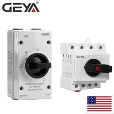 GEYA Solar Photovoltaic Isolator Breaker PV Disconnect Switch DC 4Pole 1000V 32A picture