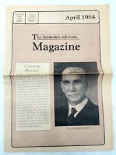 ANNANDALE ADVOCATE Newspaper Annandale Minnesota  April 1984 Dr. Ridgeway picture