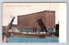 Chicago, IL-Illinois, Jack Knife Bridge State St Antique, Vintage Postcard picture