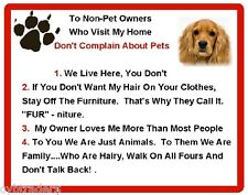 Funny Dog Cocker Spaniel House Rules Refrigerator / Magnet Gift Card Idea picture