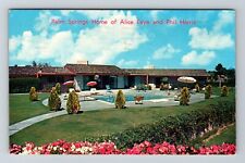 Palm Springs CA-California Home Alice Faye And Phil Harris Vintage Postcard picture