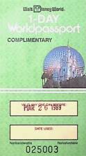 Vintage Walt Disney World Epcot Ticket Stub World Passport 1989 used 1-Day picture