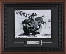 P-51 Mustang Old Crow Wood Framed WW2 Photo Signed Bud Anderson Metal Skin COA picture