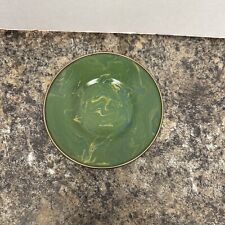 Rare Mackenzie Childs Enamel Plate Green Swirl 8