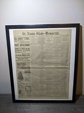 1883 St Louis Globe Democrat NEWSPAPER Page Framed May 7, Crimes, Deaths, News  picture