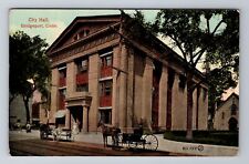 Bridgeport CT-Connecticut, City Hall, Antique, Vintage Souvenir Postcard picture