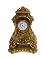 Continental Gilt Bronze Miniature Table Clock, circa 1920 picture