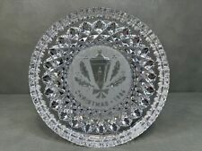 Waterford Crystal 1984 Holly Lamp Christmas Plate in Original Box picture