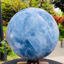 15.7LB Natural Blue Crystal Sphere Polished Quartz Crystal Ball Healing 1187 picture