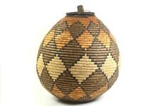 African Handmade Basket Natural Color -  picture