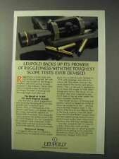 1986 Leupold Scopes Ad - Toughest Tests Ever Devised picture