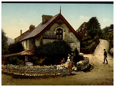 England. Lee (Devon). Old Post Office.  Vintage Photochrome by P.Z, Photochrome picture