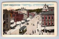 Auburn NY-New York, North Street, Cable Cars, Antique Vintage c1922 Postcard picture