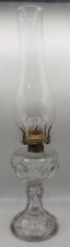 c.1903 U.S. Glass Co. Eyebrow Glass Oil Lamp & Scoville Queen Anne Burner 17