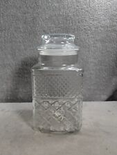 Vintage Hocking WEXFORD Glass Apothecary Jar Canister 9.25