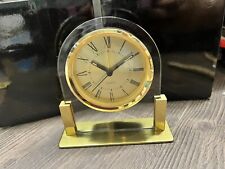Acrylic Gold Face Desk Clock Recognition Award Retirement Gift picture