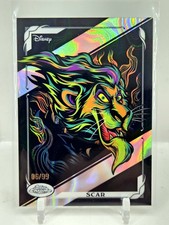 2026 Topps Chrome Disney Scar VILLAINS Silver Lava Refractor 06/99 SSP Lion King picture