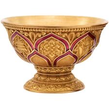 1pc 8cm Buddhism Water Supply Bowl Pure Copper Eight Auspicious Buddha Cup Decor picture