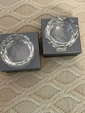 Oleg Cassini Round Crystal Votives NIB Set of 2 picture